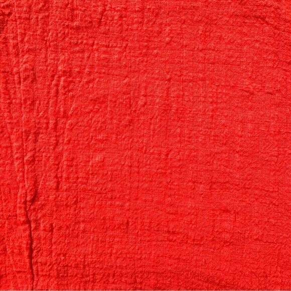 Umgee Boho Embroidered Mini Dress Coral Orange Beachy Crepe Lightweight Sz S - Picture 16 of 16